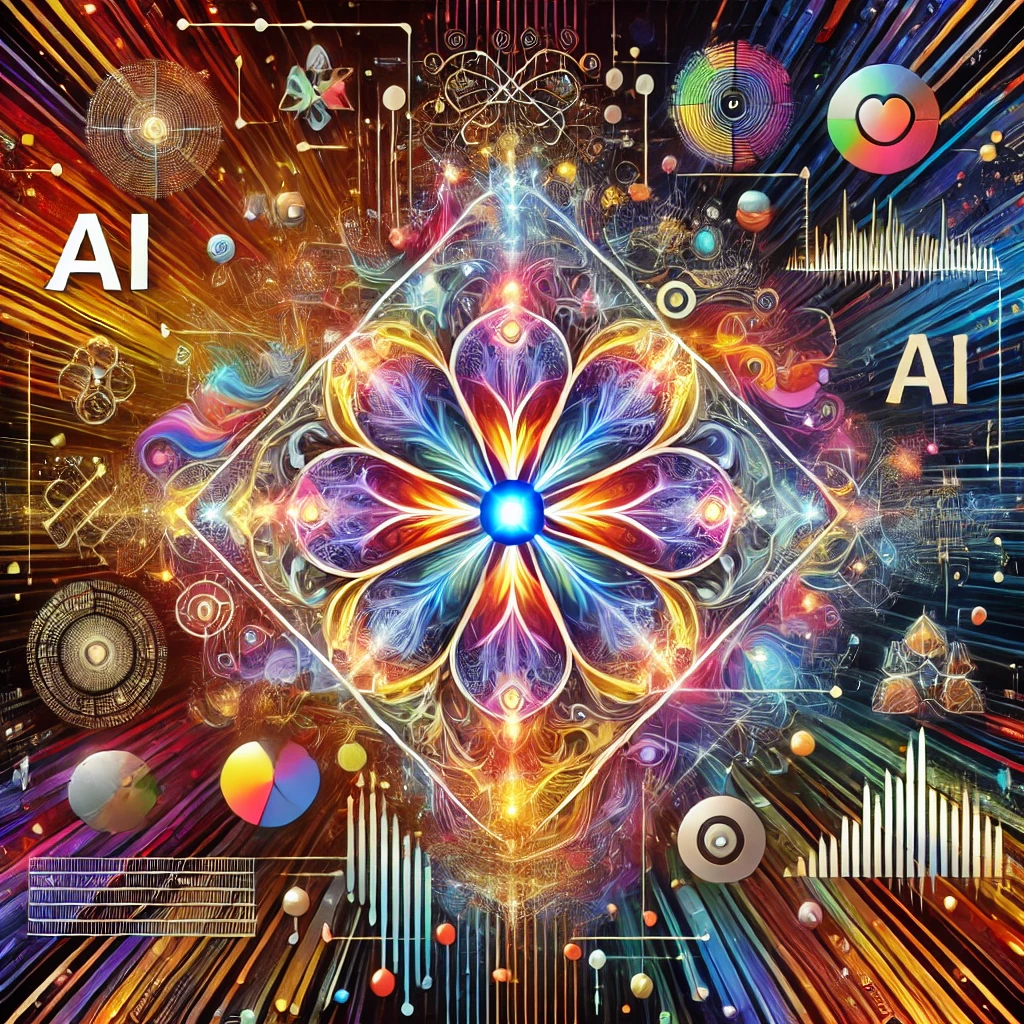 Generative AI: An illustration showcasing the concept of Generative Artificial Intelligence, featuring AI-generated content, creative AI applications, and deep learning models.